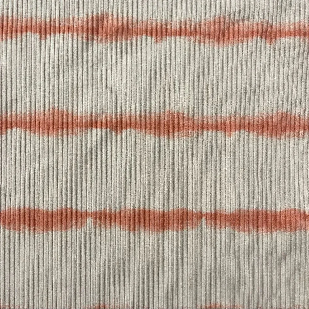 Old Navy Girl’s Orange Tie-Dye Striped Pullover Ribbed Short Sleeve Top Size 8
